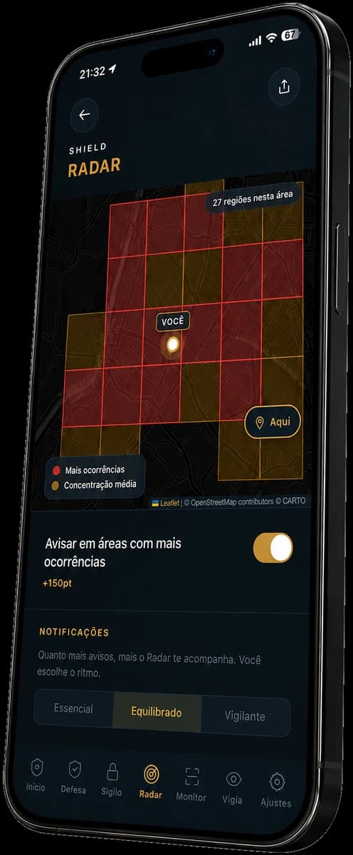 Tela Radar do SHIELD